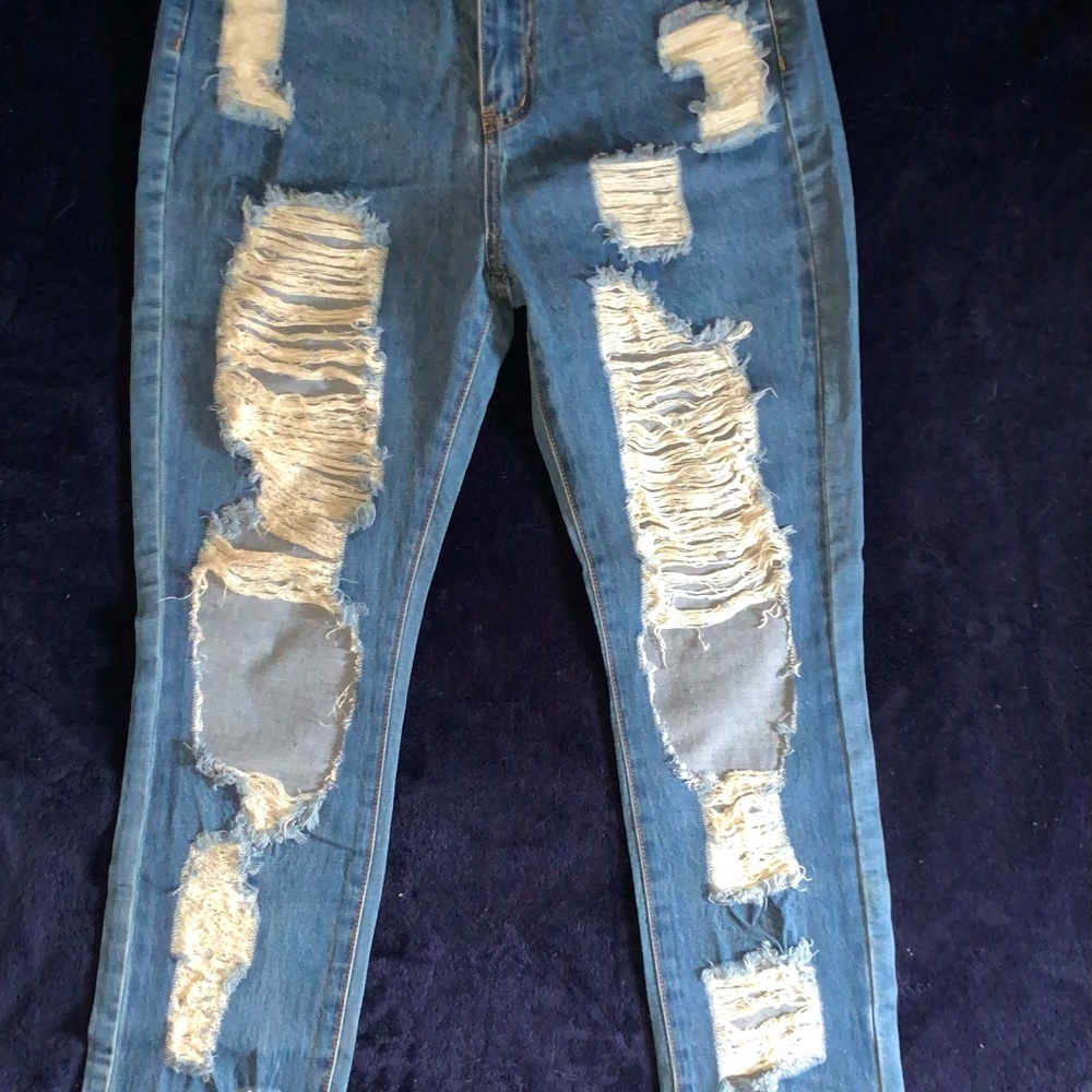 NEW Flamingo Distressed Jeans